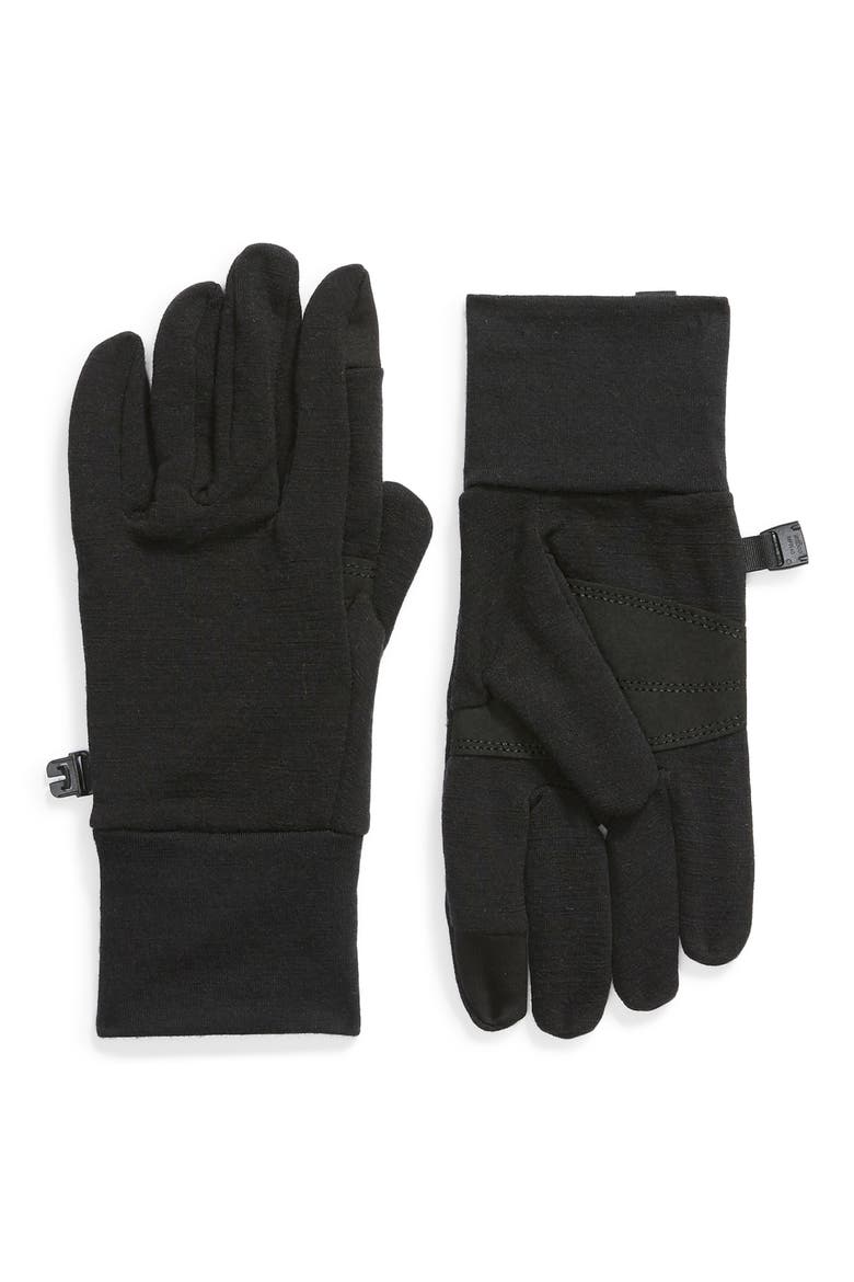 Sierra Tech Touchscreen Compatible Fleece Gloves, Main, color, BLACK