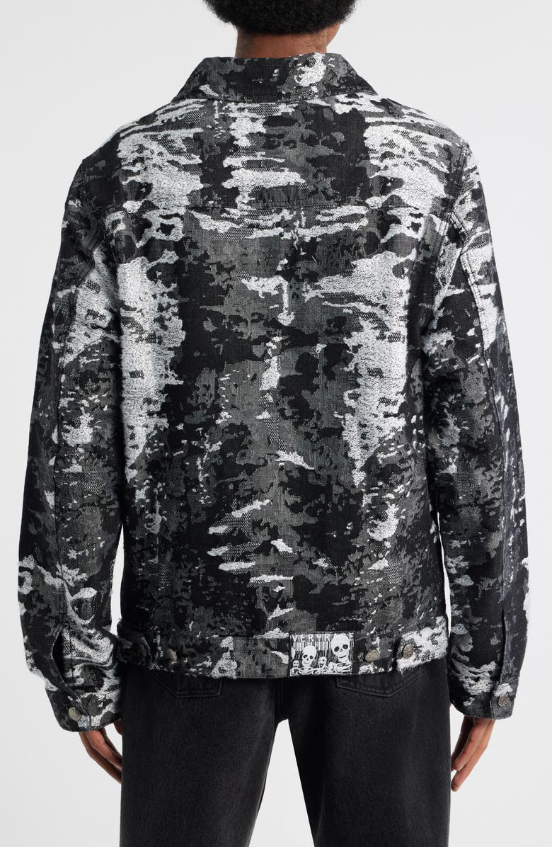 VERYRARE Devil Slayer Camo Jacquard Trucker Jacket, Alternate, color, Black