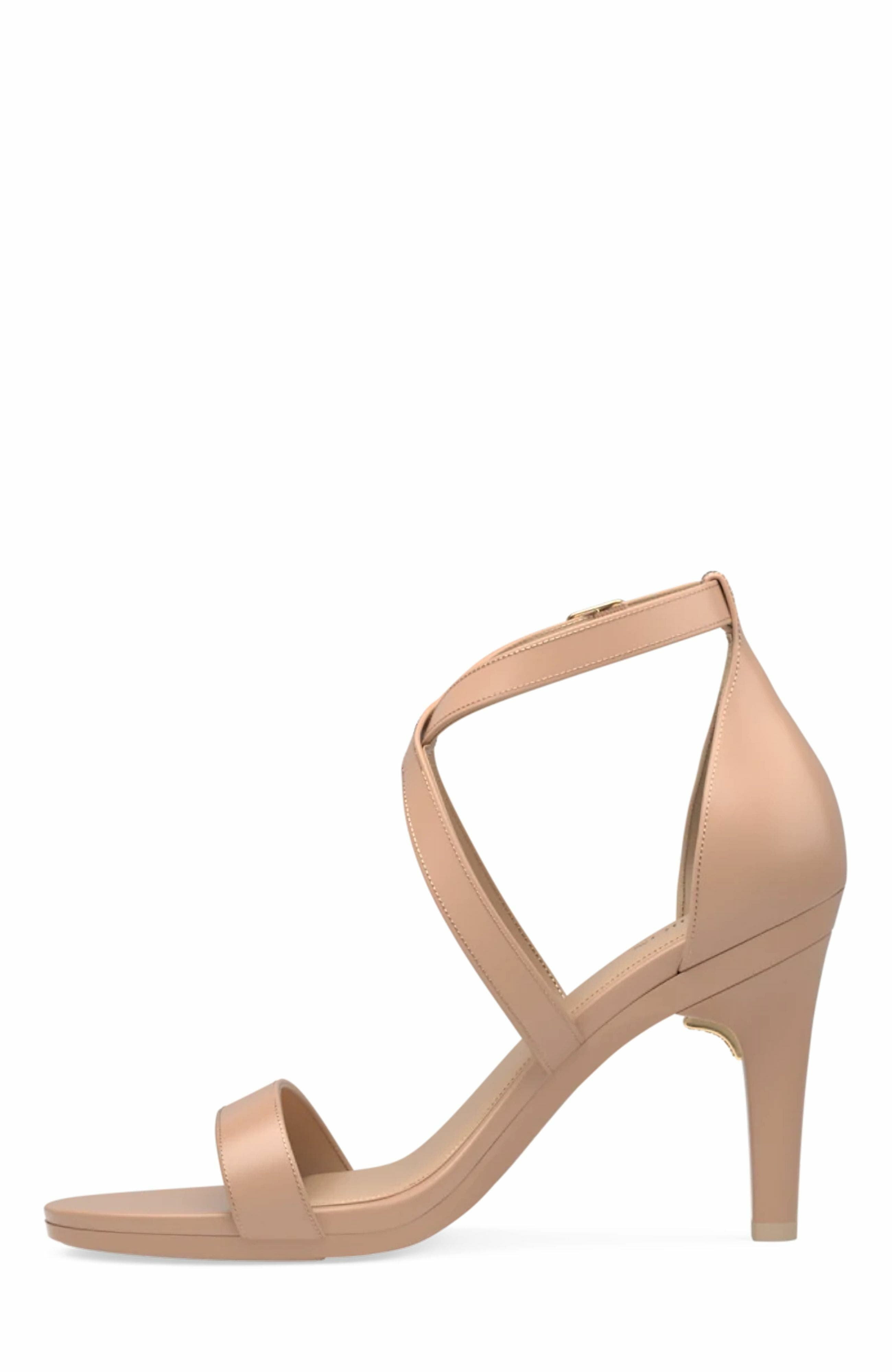 Pashion Footwear The Sandal 4" Stiletto Heel, Alternate, color, Latte Leather