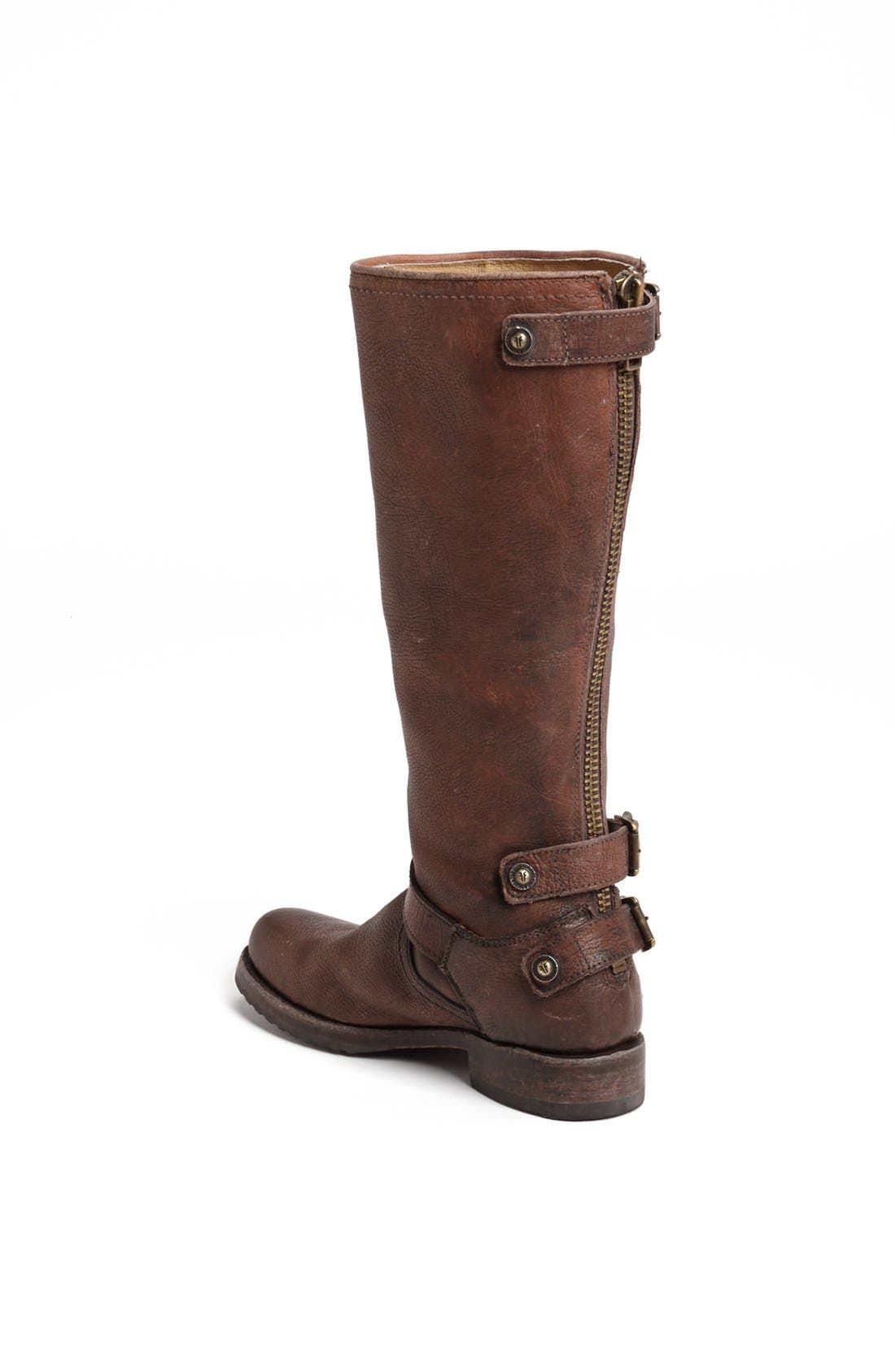 'Veronica Back Zip' Boot, Alternate, color, COGNAC