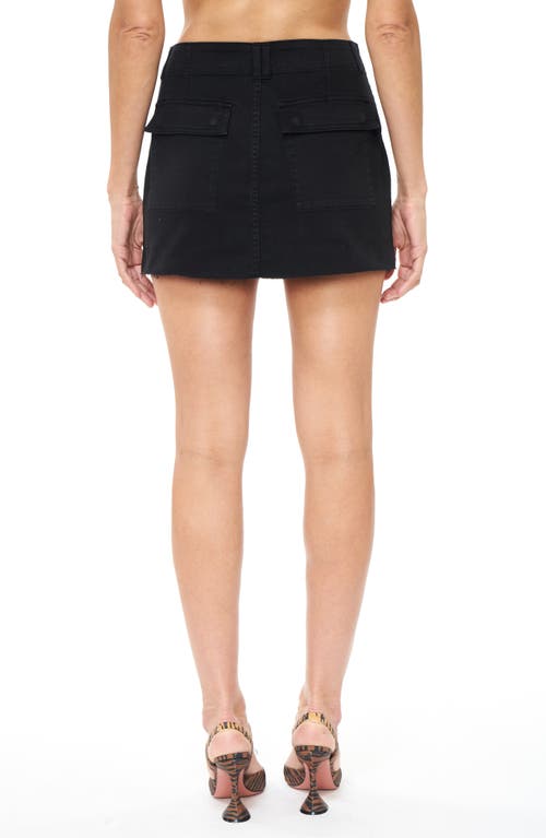 Pistola Penelope Mid Rise Raw Hem Utility Skirt In Black