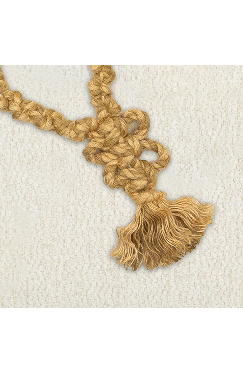 Elaine Smith Snowflake Gold Indoor & Outdoor Woven Accent Holiday Pillow, Alternate, color, Gold