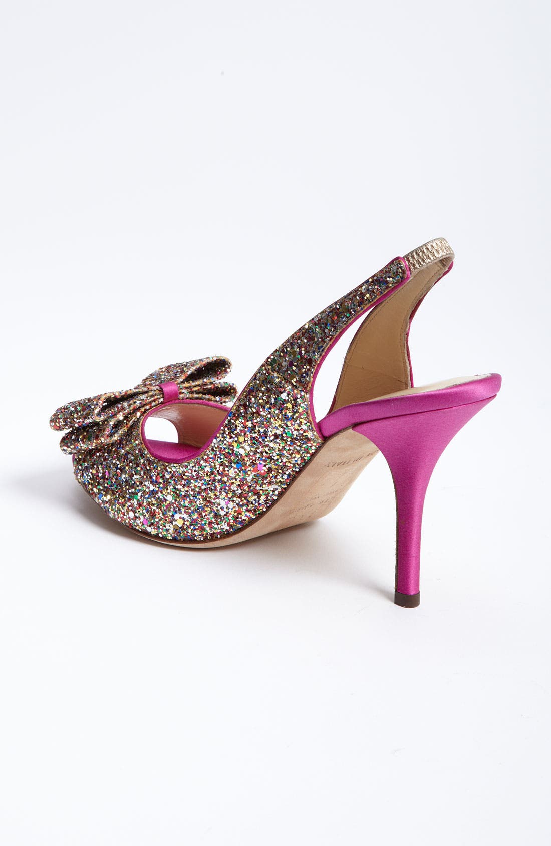 'charm' slingback pump, Alternate, color, MULTI GLITTER FUCHSIA