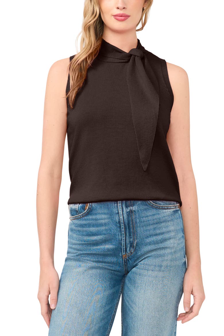 Tie Neck Sweater Tank, Main, color, DELICIOSO