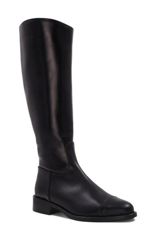 Aquatalia Nevata Water Resistant Cap Toe Knee High Boot In Black