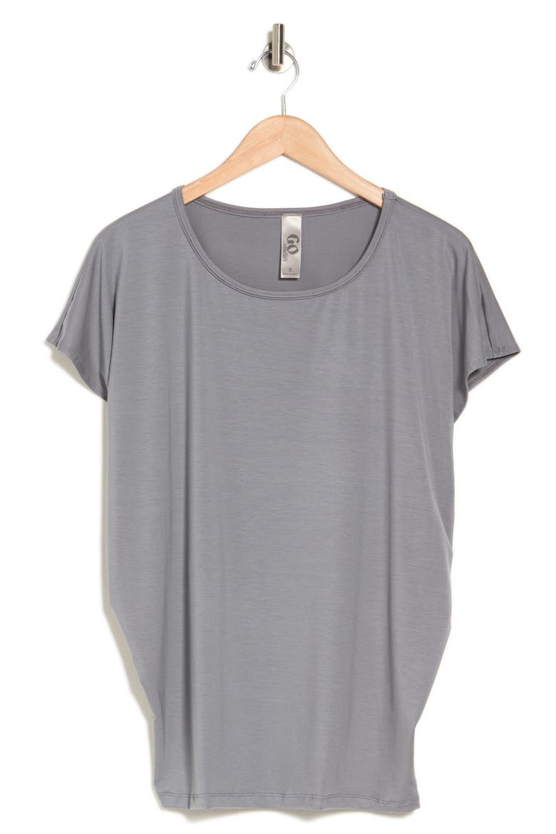 Cap Sleeve Dolman Tee, Alternate, color, CHARCOAL PRINT 1