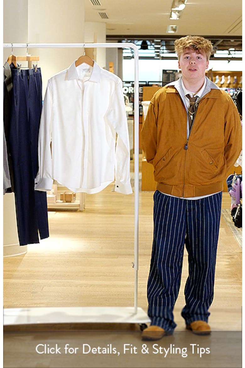 Trim Fit Solid White Textured Cotton Tuxedo Shirt video