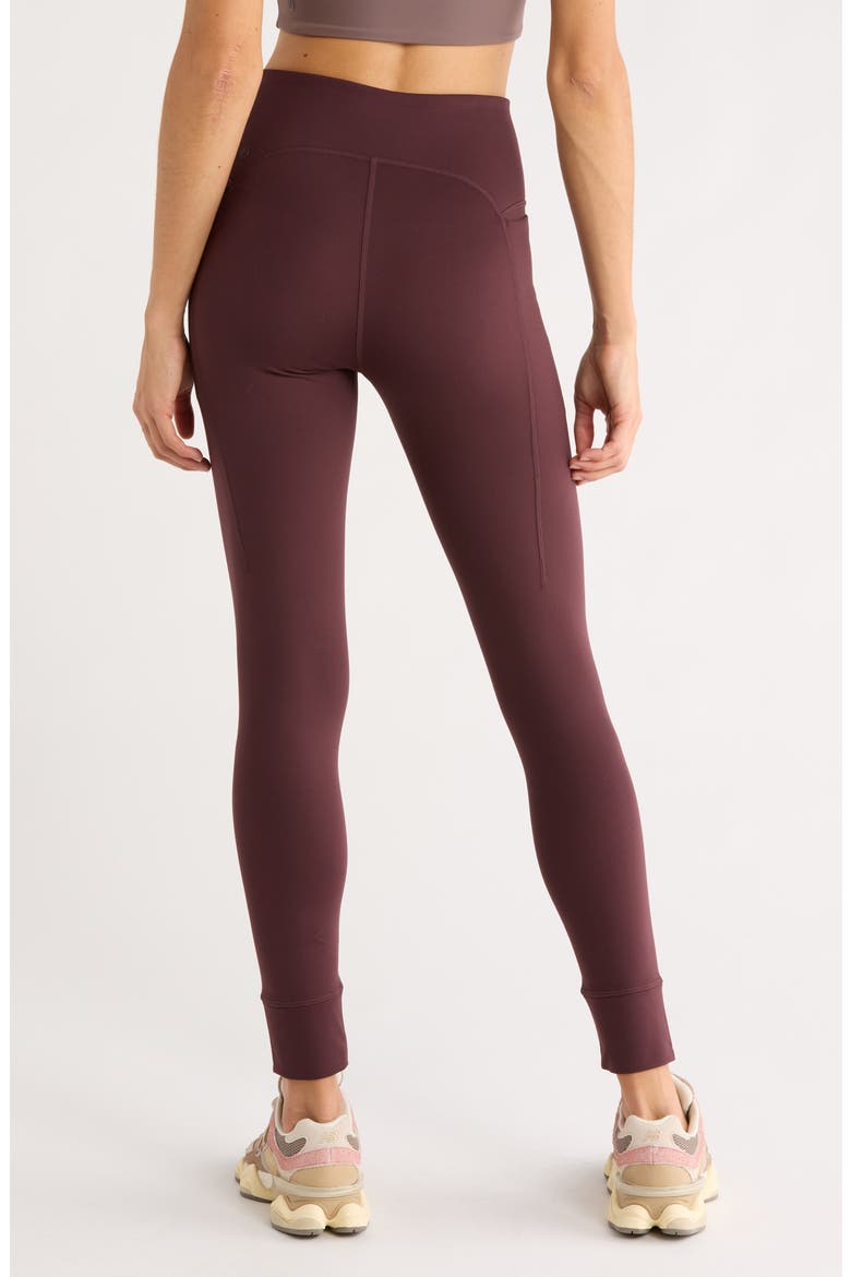 Cozy Tech Pocket Leggings, Alternate, color, BURGUNDY FUDGE