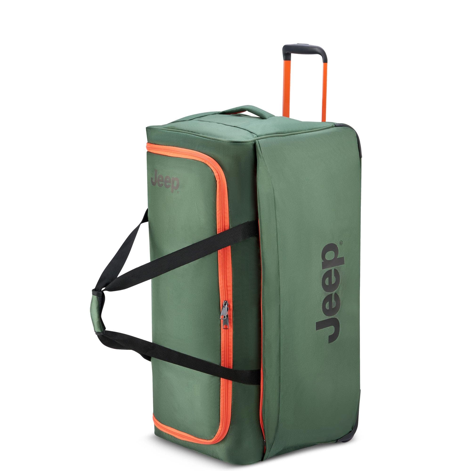JS009D 20 Inch Two Wheel Rolling Travel Duffle Bag, Alternate, color, Green