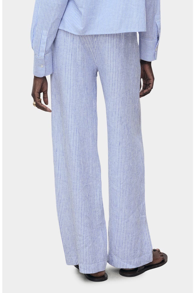 Stripe Linen Blend Pants, Alternate, color, BLUE
