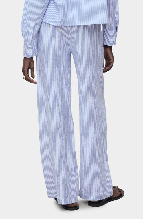 Shop Mango Stripe Linen Blend Pants