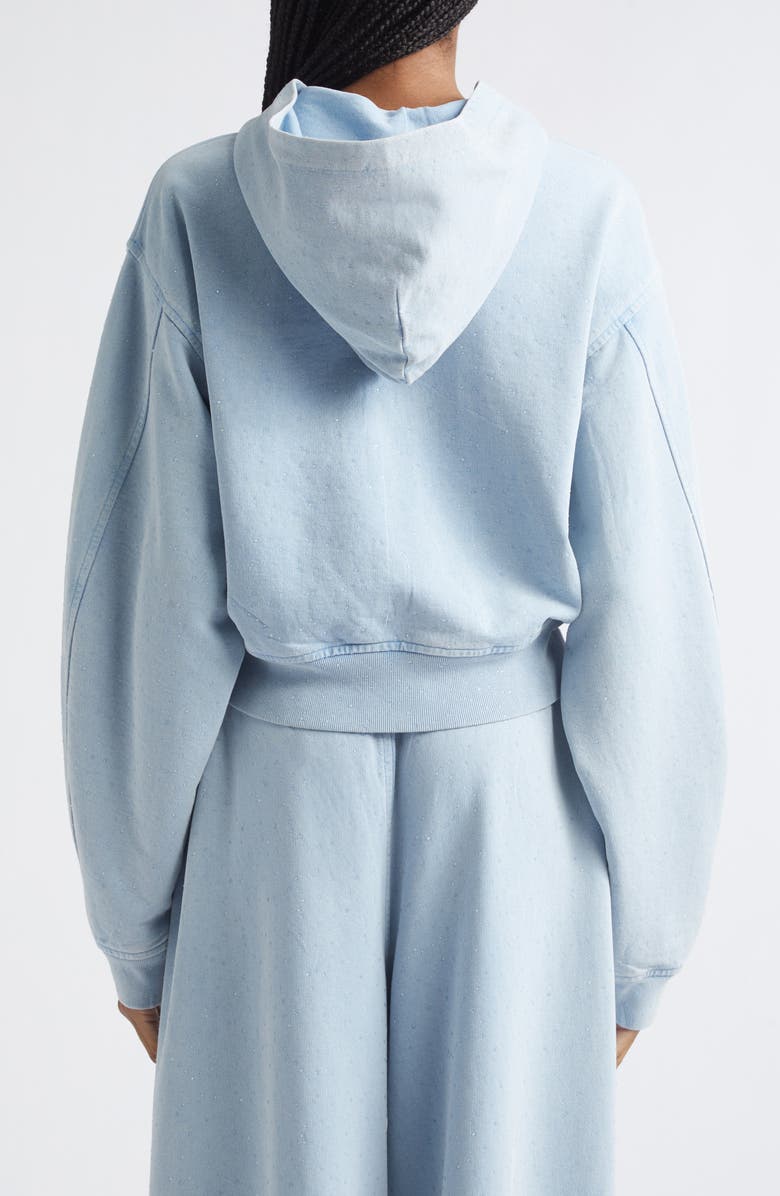 Alexander Wang Hotfix Cotton Zip Hoodie, Alternate, color, Washed Sky