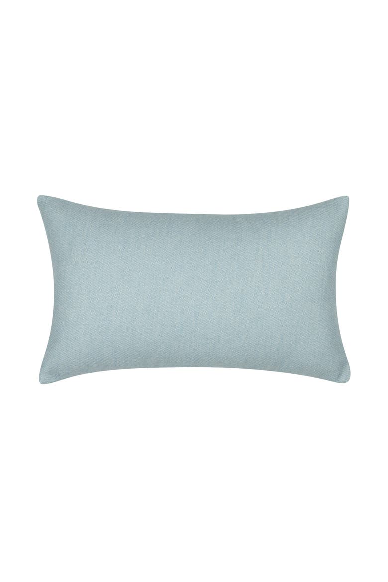 Believe Handmade Feather Embroidered Applique Indoor & Outdoor Accent Pillow, Alternate, color, Sky