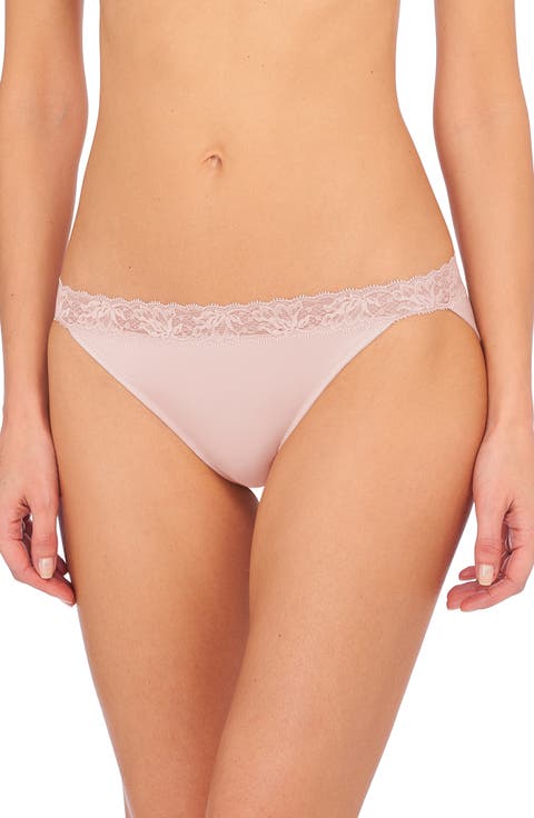 Discreet Lace Trim Jersey Bikini Briefs