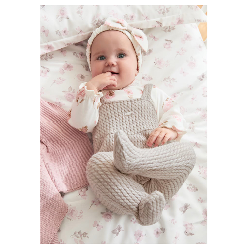 Mayoral Baby Romper And Headband Set In Pink