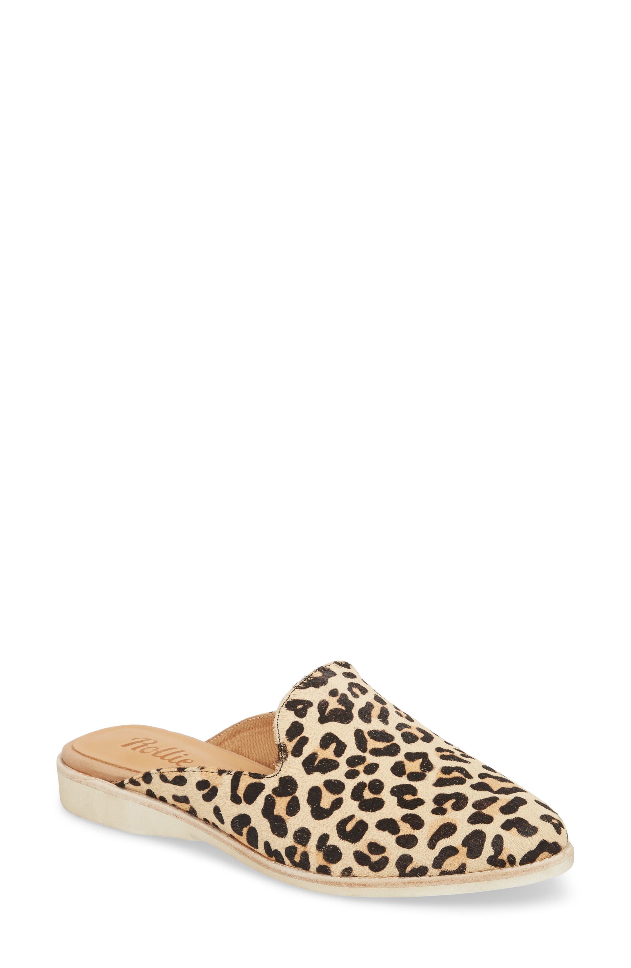 Madi Genuine Calf Hair Loafer Mule, Main, color, CAMEL LEOPARD CALF HAIR