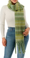MARCUS ADLER Stripe Woven Fringe Scarf
