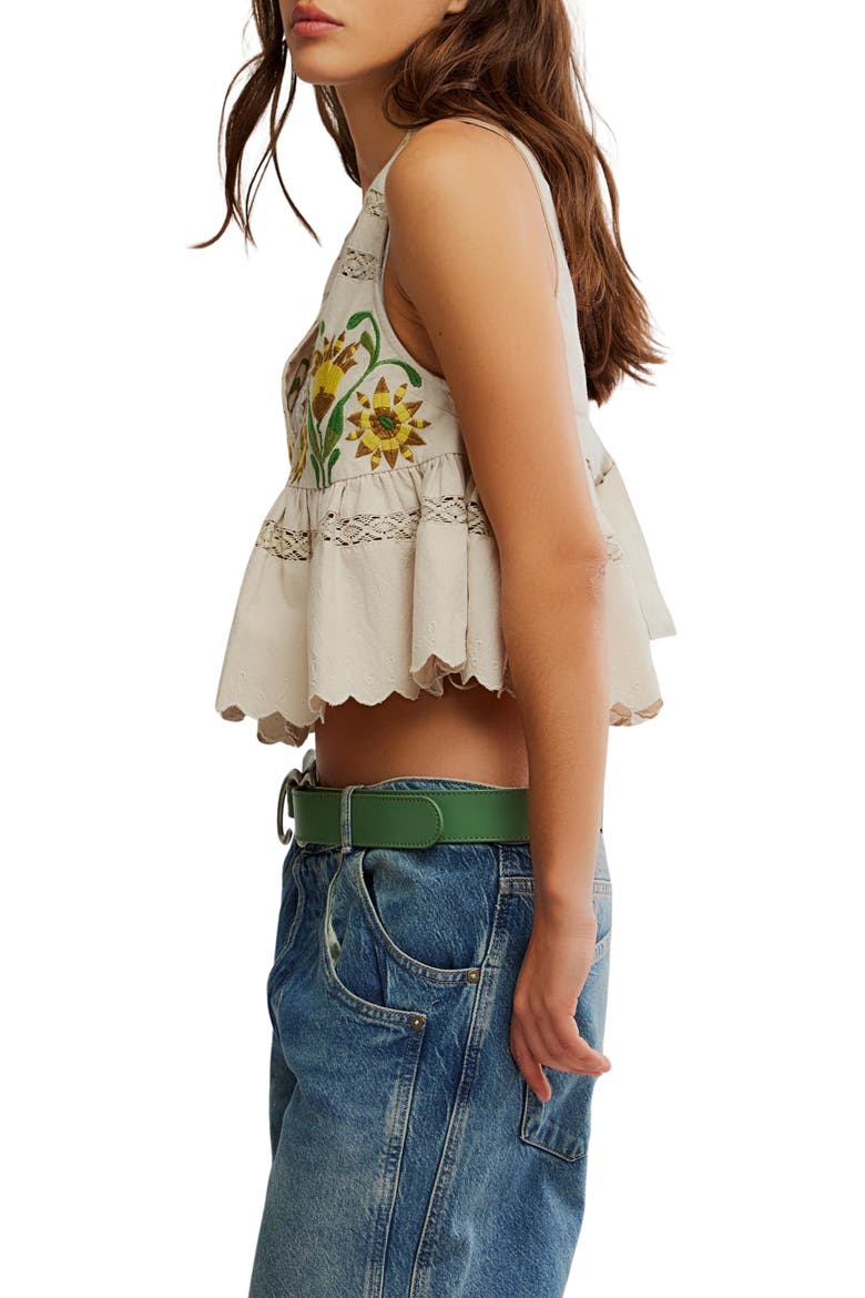 Bali Vine Whispers Embroidered Tank, Alternate, color, OAT COMBO