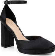 Jewel Badgley Mischka Stephanie Ankle Strap Platform Pump
