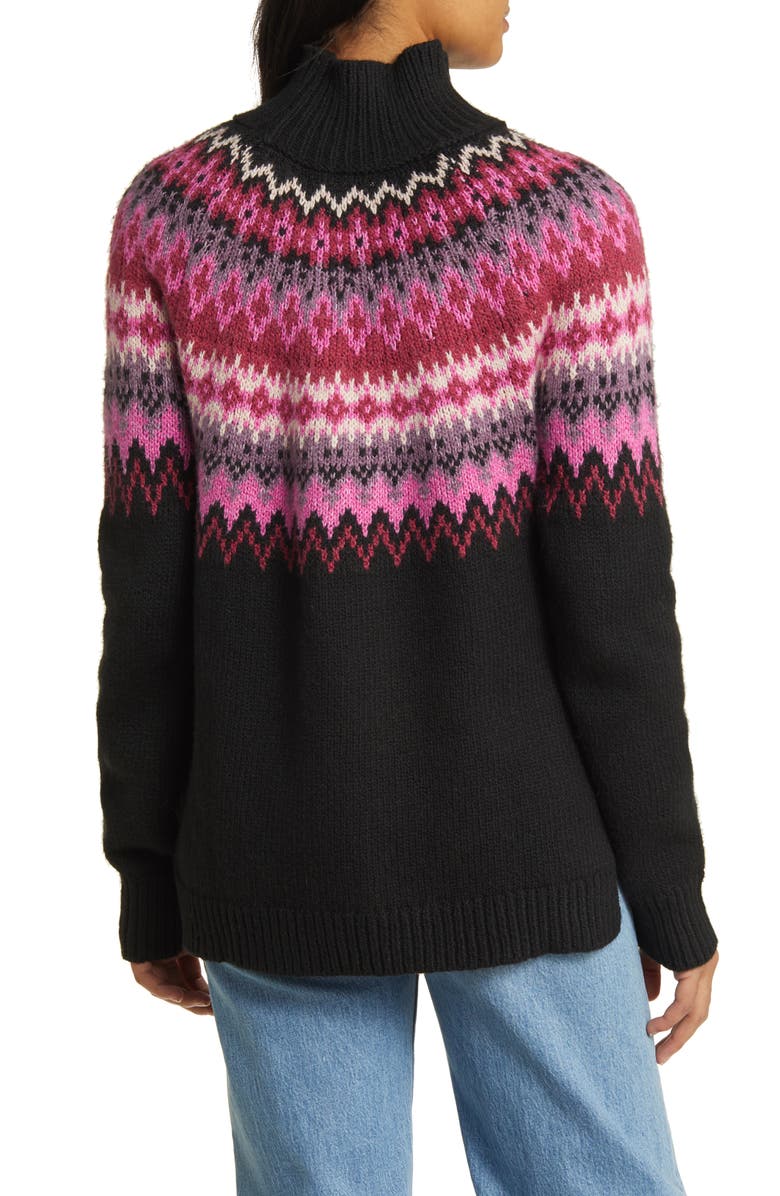 Lucky Brand Fair Isle Turtleneck Sweater, Alternate, color, 
