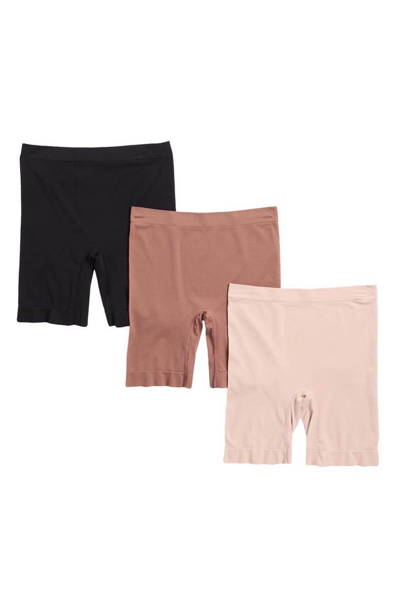 SKINNY GIRL Assorted 3-Pack Ultralight Seamless Slip Shorts, Main, color, 