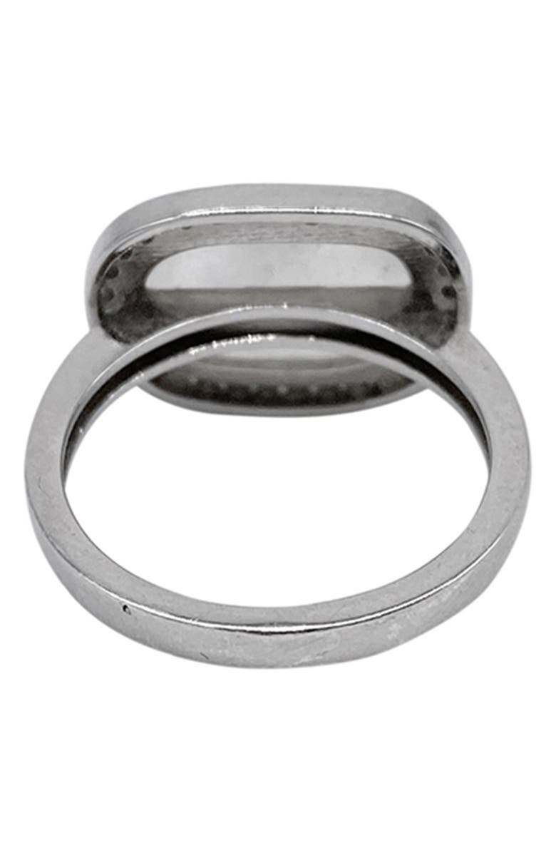 Sterling Silver Diamond & Moonstone Ring