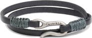 Caputo & Co. Leather Double Wrap Bracelet