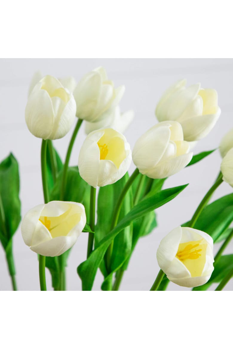 2-ft UV Resistant Artificial Tulip Plant, Alternate, color, Green
