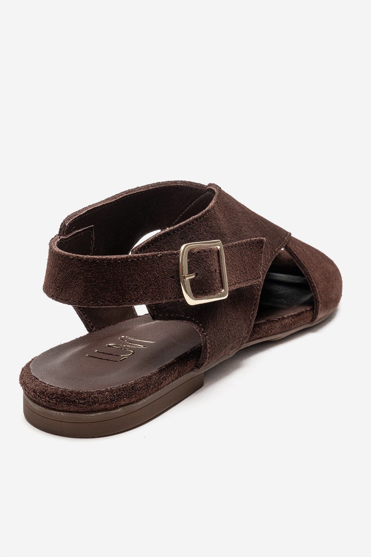 Forever & Always Shoes Monaro Leather Sandal, Alternate, color, Brown Suede