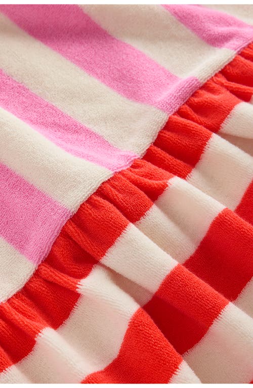 Shop Mini Boden Kids' Ariel French Terry Twirly Dress In Hotchpotch Multi Stripe