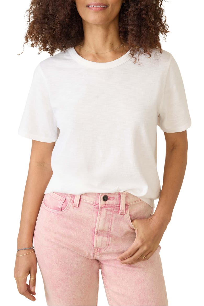 Sunwashed Essential Cotton T-Shirt, Main, color, WHITE