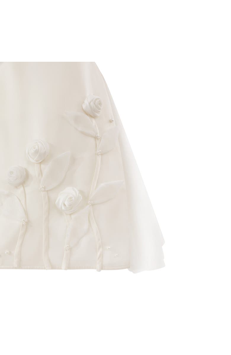 Tulleen Floral Cascade Dress, Alternate, color, Ivory