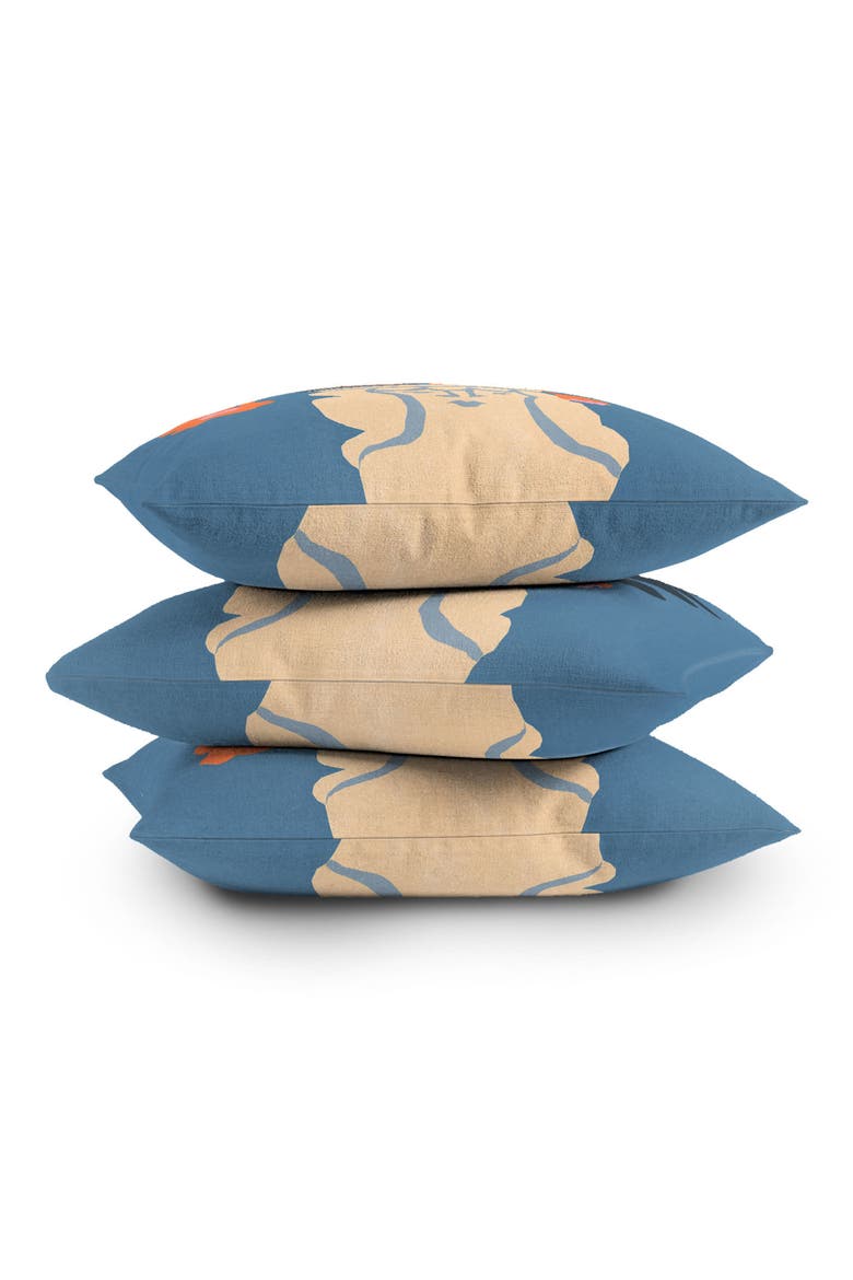 Antique Head Vase Throw Pillow, Alternate, color, BLUE