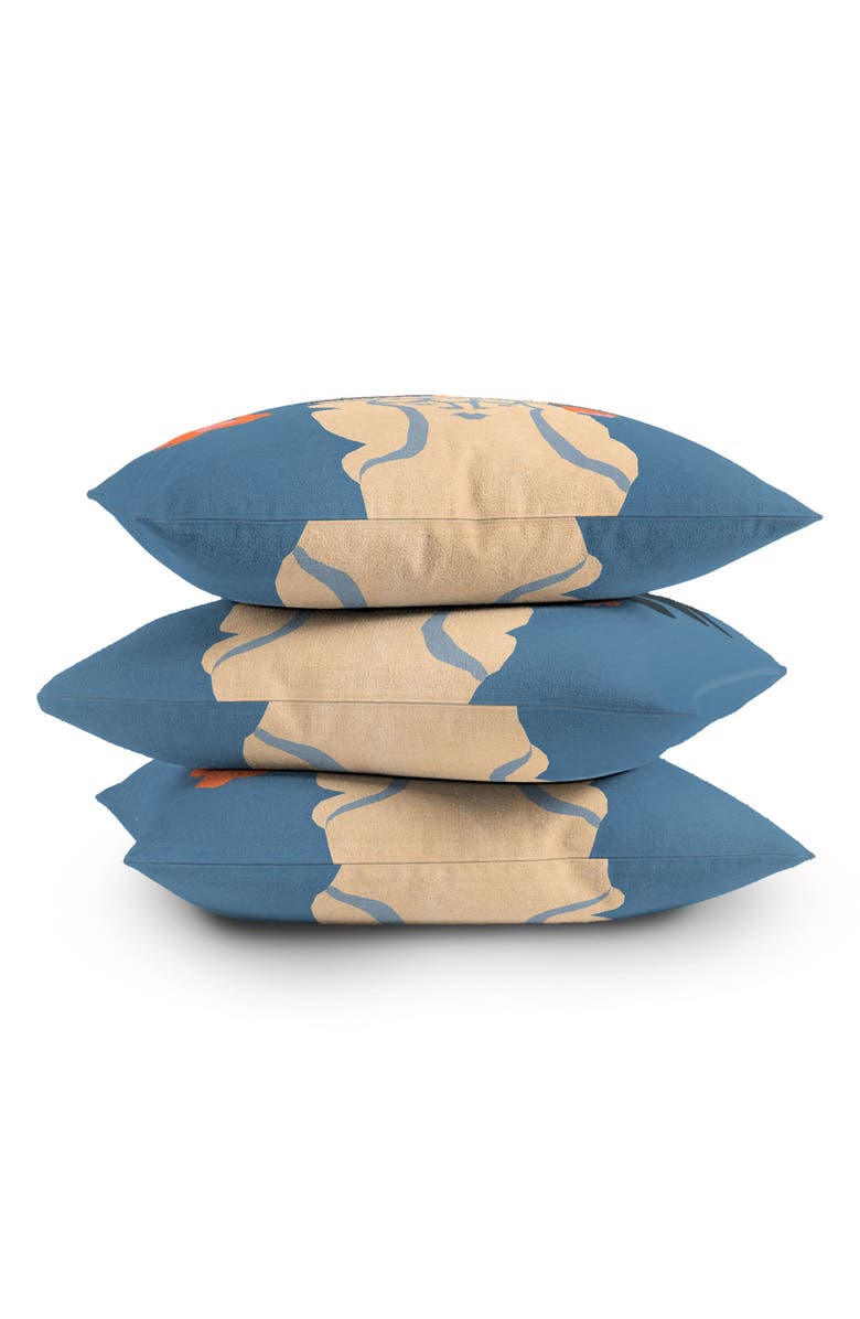 Deny Designs Antique Head Vase Throw Pillow, Alternate, color, Blue