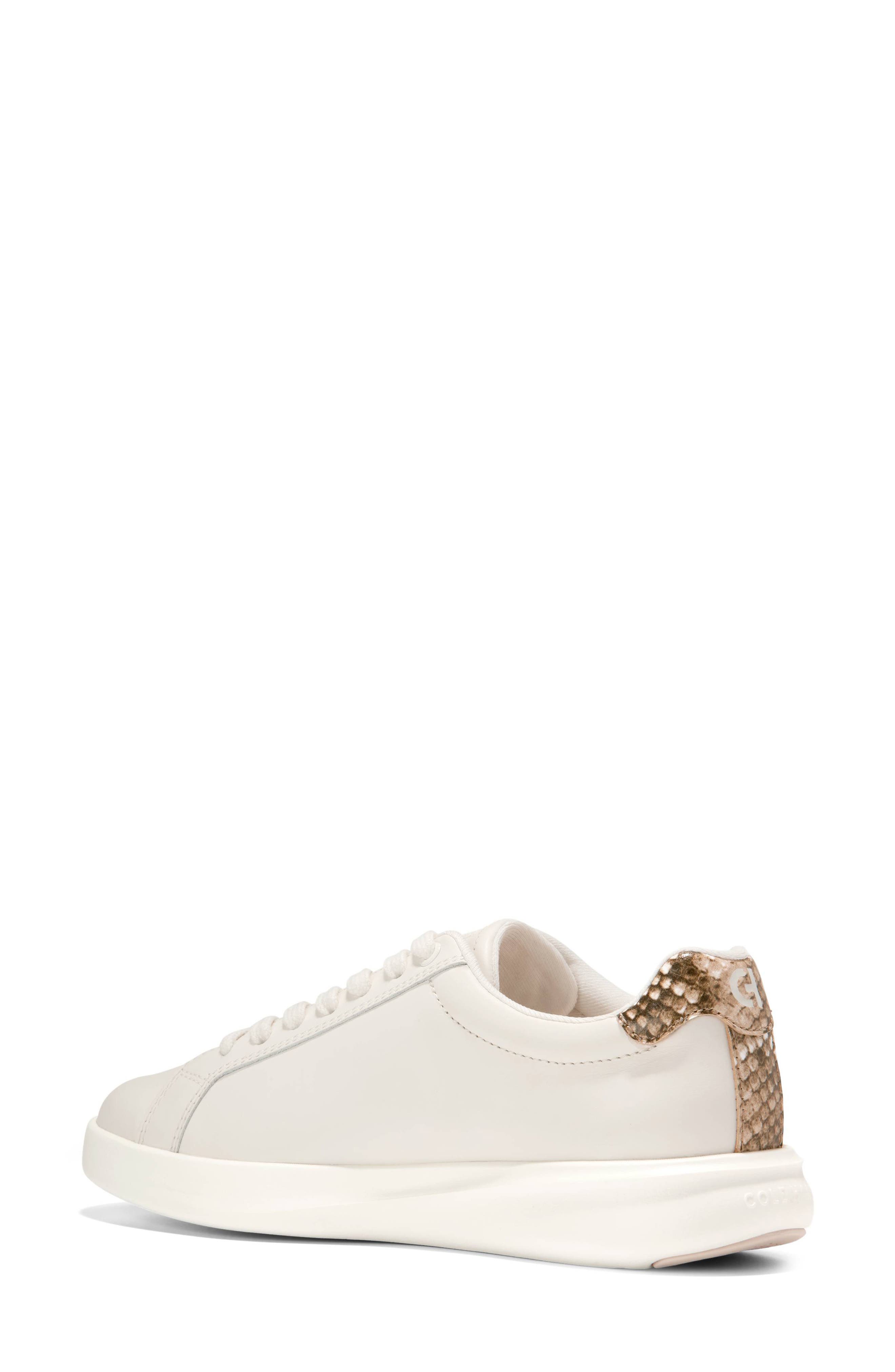 Cole Haan Grand Crosscourt Tennis Shoe, Alternate, color, Powder Leather / Dune Snake