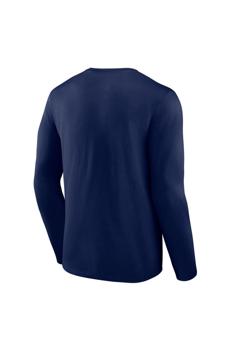 Logo Athletic Men's Logo Athletic Navy Cleveland Guardians Heart & Soul Long Sleeve T-Shirt, Alternate, color, Navy