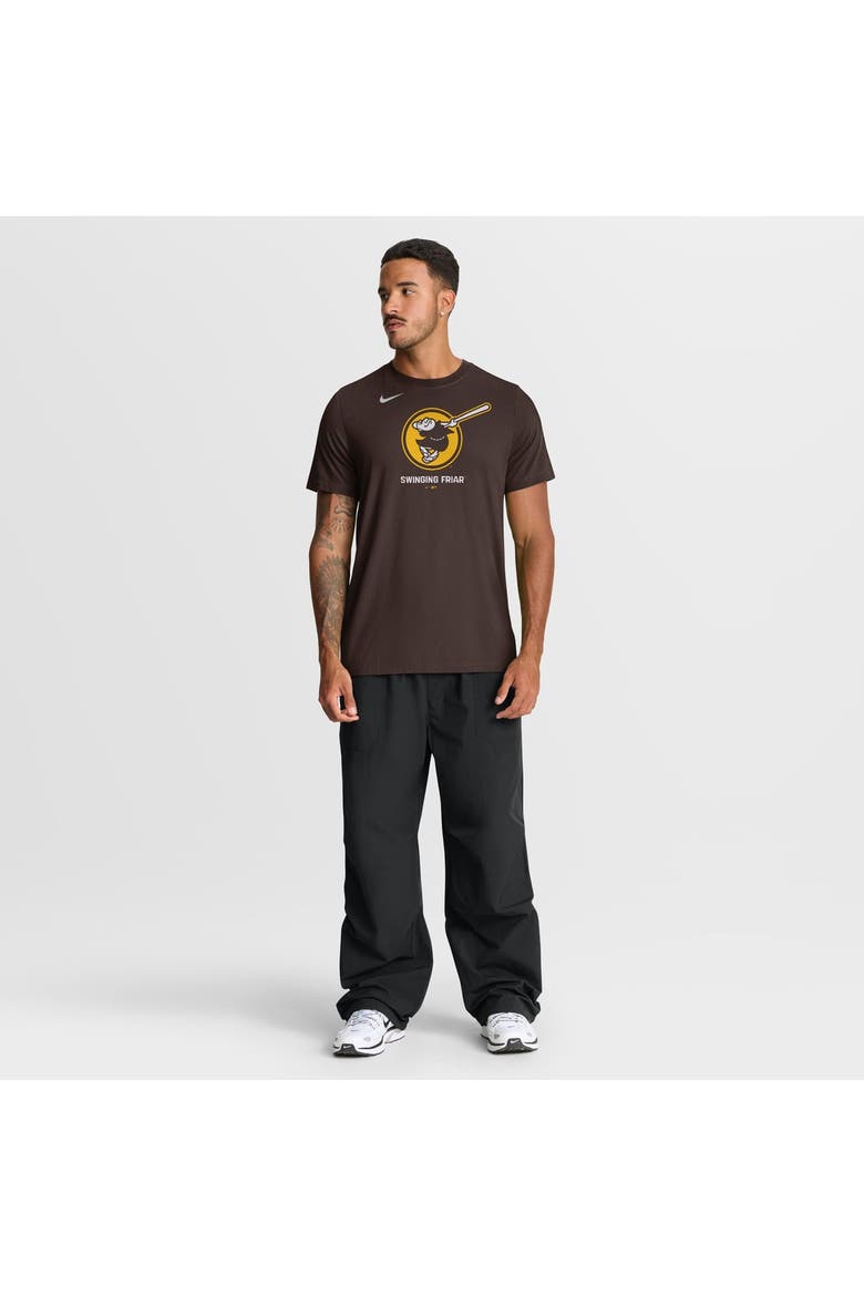 Men's Nike  Brown San Diego Padres Tri-Blend Logo T-Shirt, Alternate, color, Brown