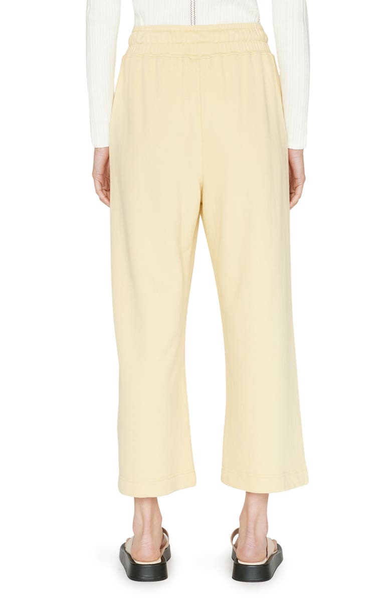 FRAME Crop Wide Leg Cotton Sweatpants, Alternate, color,