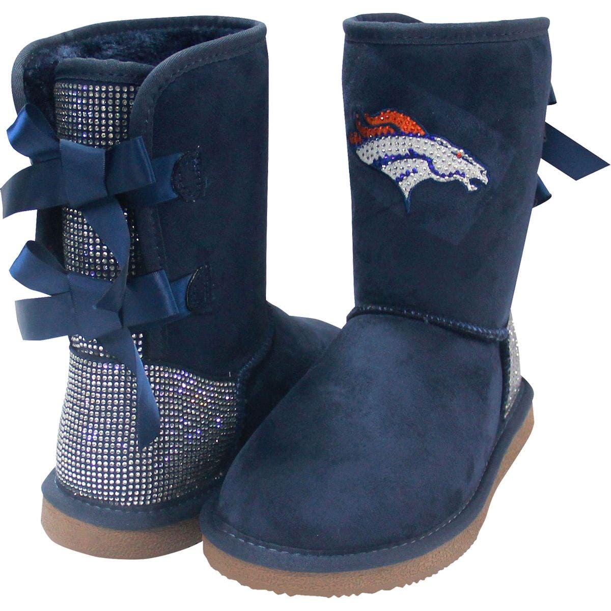CUCE Women's Cuce Denver Broncos Team Colored Faux Suede Crystal Back Boots, Main, color, 