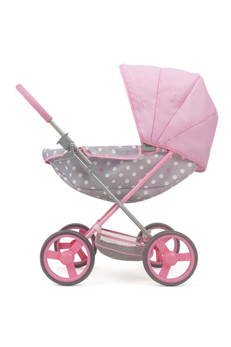 Cotton Candy Pink Doll Deluxe Pram, 18'', Alternate, color, Multicolored