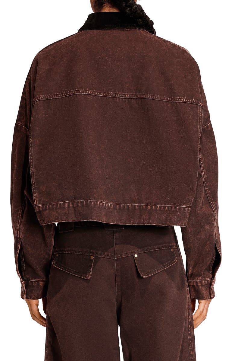 adidas Originals Essential Canvas Oversize Track Jacket, Alternate, color, Aurora Coffee