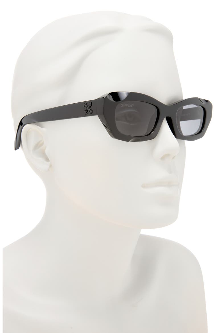 Venezia 49mm Cat Eye Sunglasses, Alternate, color, BLACK DARK GREY