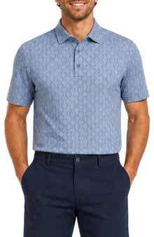 Brush Stroke Stripe Performance Polo