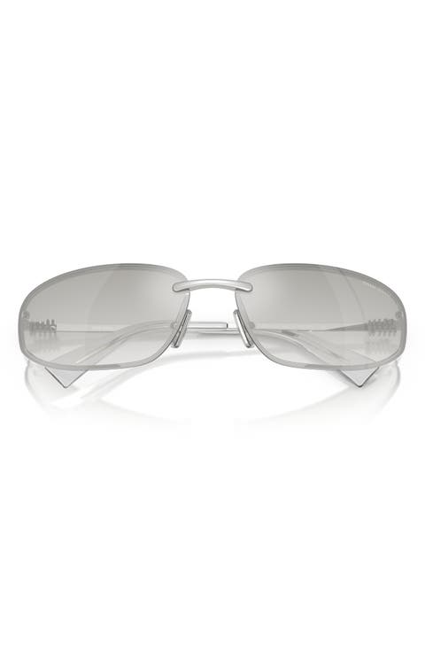 69mm Oversize Oval Sunglasses