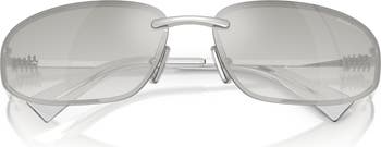69mm Oversize Oval Sunglasses