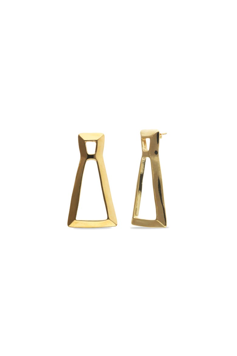 Gold-tone Sculptural Drop Earrings, Main, color, Gold