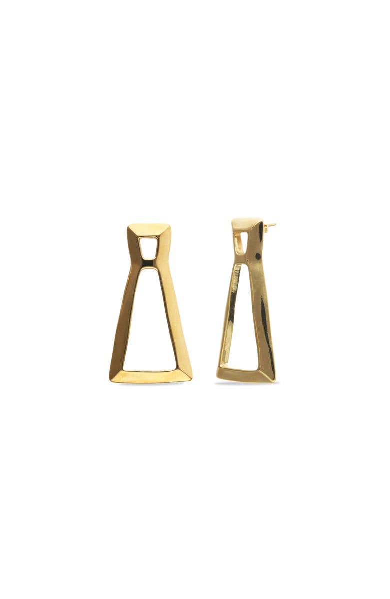 UNODE50 Gold-tone Sculptural Drop Earrings, Main, color, Gold