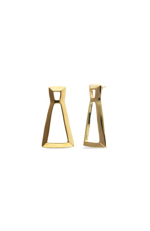 Gold-tone Sculptural Drop Earrings