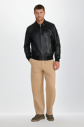 FURNIQ UK Mason Leather Bomber Jacket