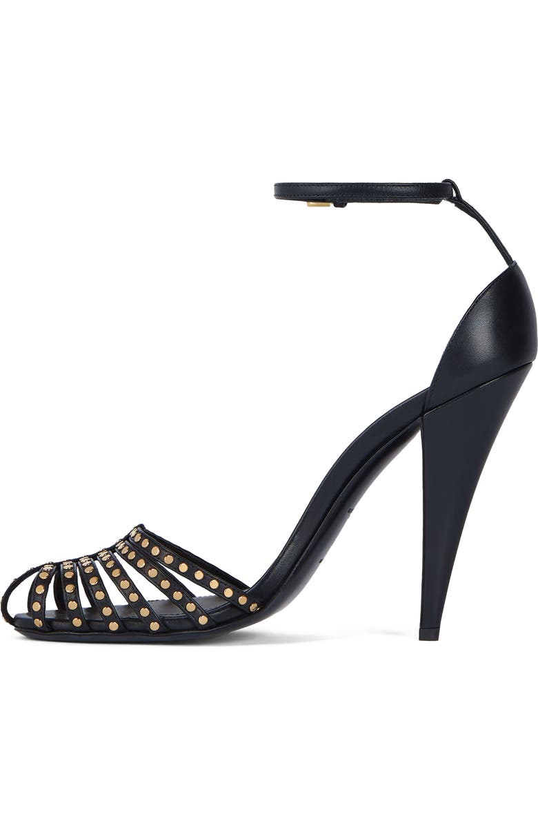 Givenchy Cage Studded Sandal, Alternate, color, Black